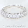 925 Sterling Silver Engagement Ring – Rhodium Plated Fine Jewellery Size 6 (UK Size L 1/2)